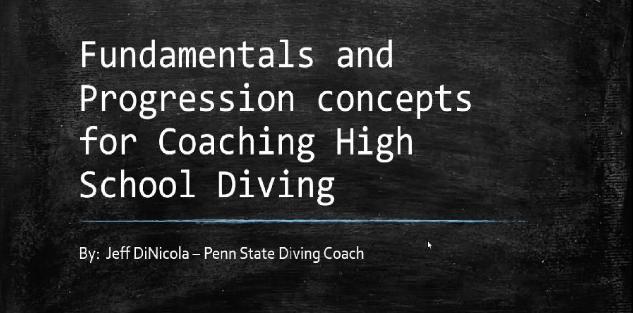 Fundamentals and Progressions for Coaching Diving