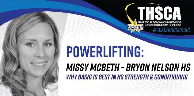 Why Basic is Best in HS Strength & Conditioning - Missy Mitchell-McBeth