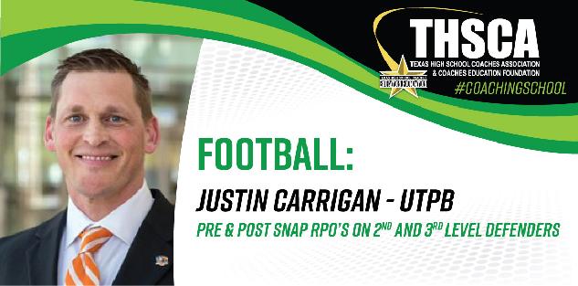 Pre & Post Snap RPO`s on 2 and 3 Level Defenders - Justin Carrigan, UTPB