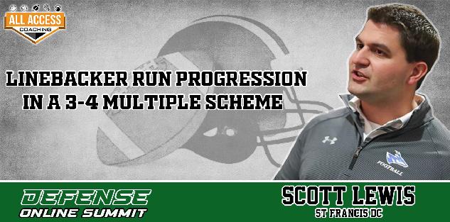 Linebacker Run Progression in a 3-4 Multiple Scheme