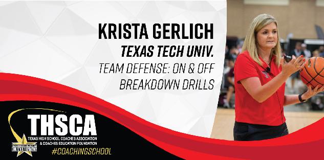 Krista Gerlich - LIVE BASKETBALL DEMO - Texas Tech - Team Defense