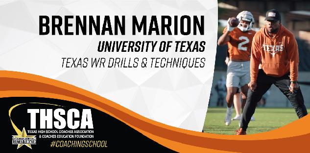 Brennan Marion - Univ. of Texas - LIVE DEMO - Texas WR Drills & Techniques