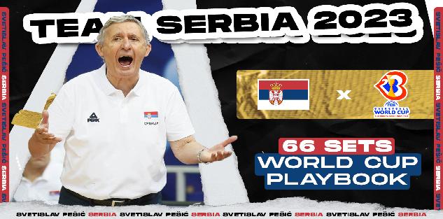 SERBIA (66 SETS) 2023 FIBA WC PLAYBOOK BY Svetislav Pešić