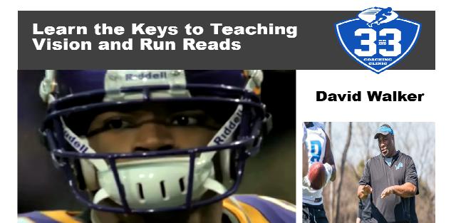 Learn the keys in teaching vision and run reads to the Running Back