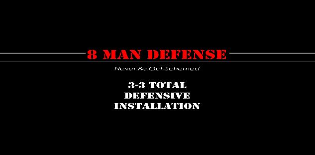 3-3 Total Defensive Installation Package for 8 Man Football