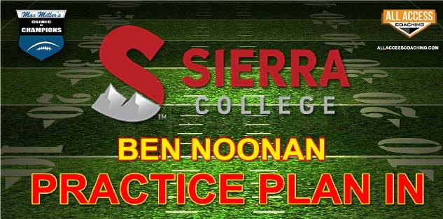 PRACTICE PLANS for the SPREAD OFFENSE - Sierra College