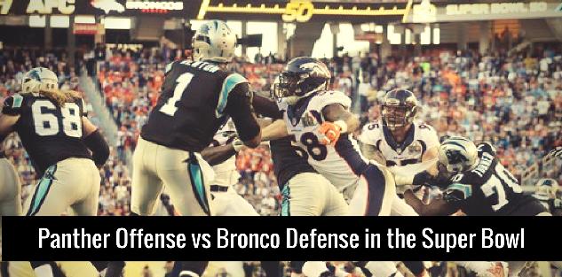 Panther Offense vs Bronco Defense in the Super Bowl