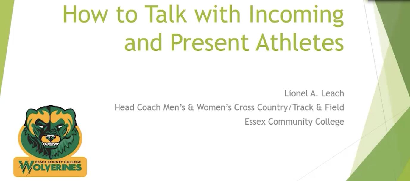 How to Talk with Incoming and Present Athletes