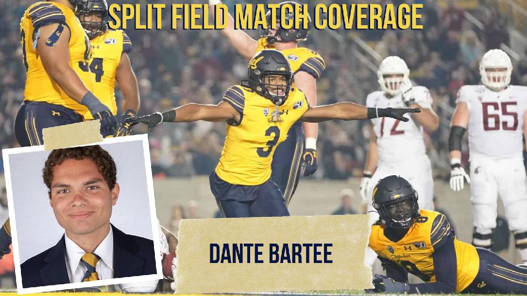 Split Field Man Match Quarters Defense: Dante Bartee