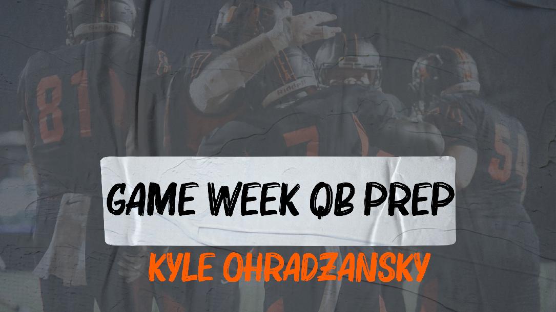 Kyle Ohradzansky- Game Week QB Prep