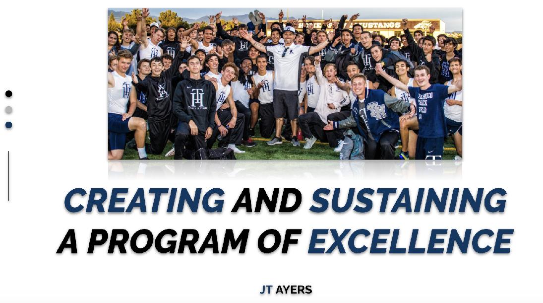 Creating and Sustaining a Program of Excellence
