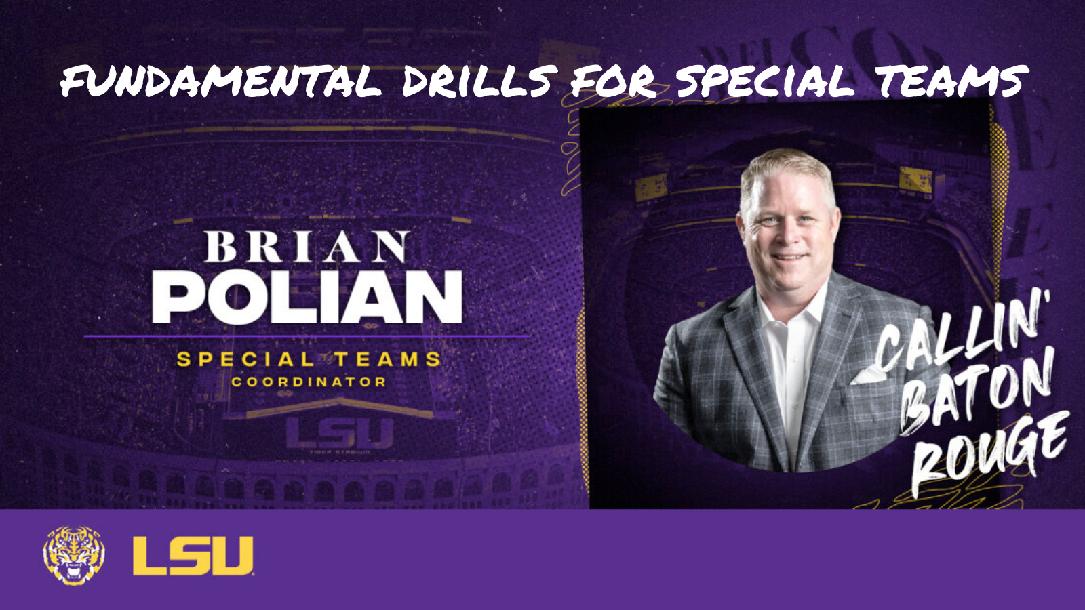 Brian Polian- Fundamental Drills for Special Teams