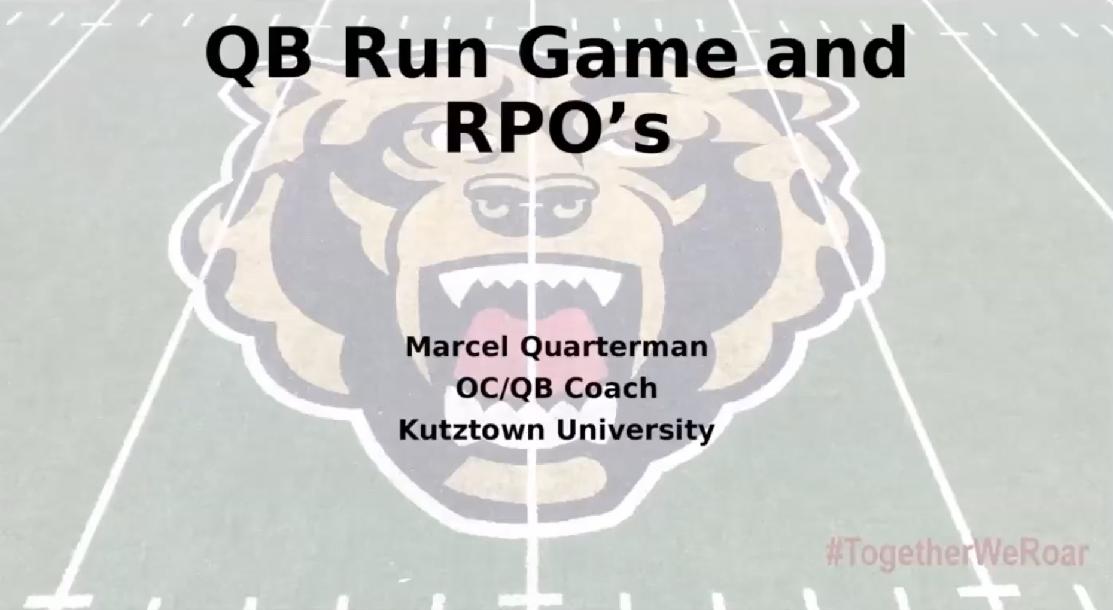 Marcel Quarterman - QB Run Game & RPO`s