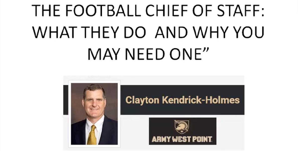 Clayton Kendrick-Holmes - The Chief of Staff Role