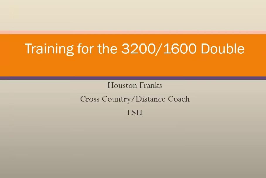 Training for the 1600/3200 Double 