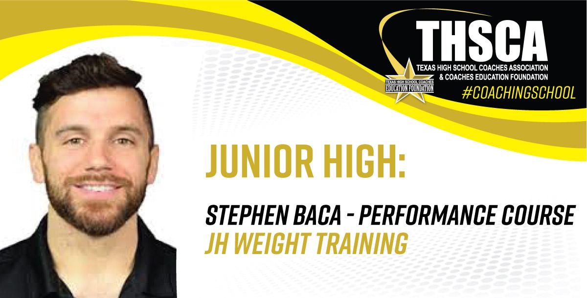 JH Weight Training - Stephen Baca, Performance Course
