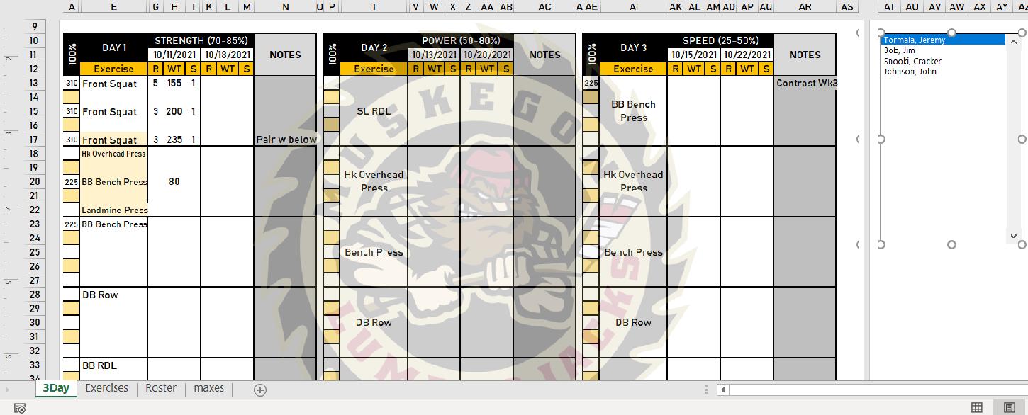 Microsoft Excel Training Templates