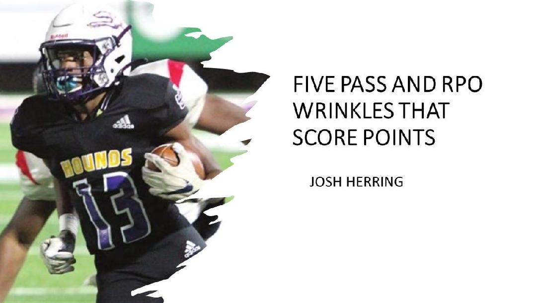 Five Pass Game and RPO Wrinkles That Score Points