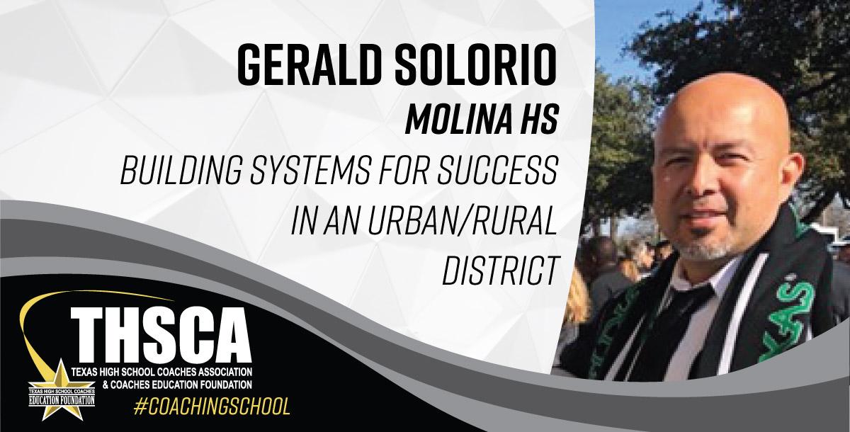 Gerald Solorio - Molina HS - Success in an Urban/Rural District