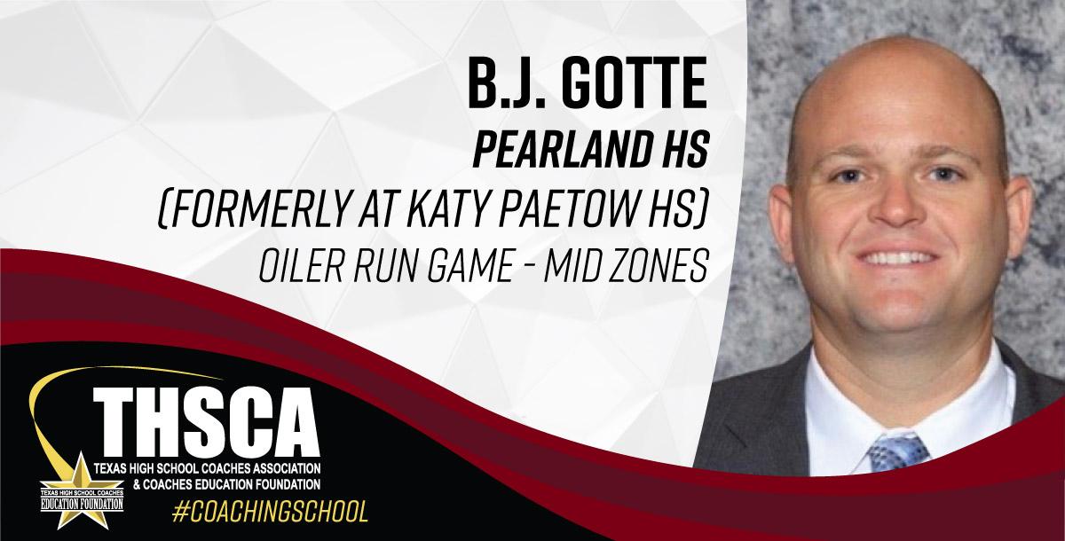 B.J. Gotte - Pearland HS - Oiler Run Game - Mid Zones