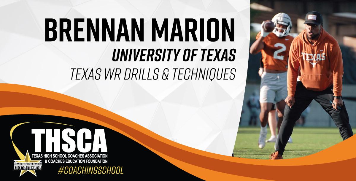 Brennan Marion - Univ. of Texas - LIVE DEMO - Texas WR Drills & Tec