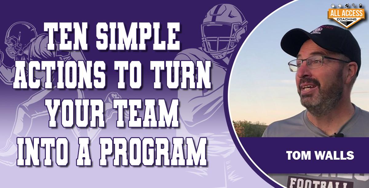 Ten simple actions to turn your team into a program