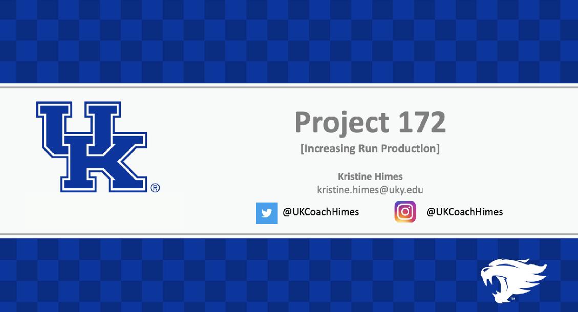 Project 172: Increasing Run Production