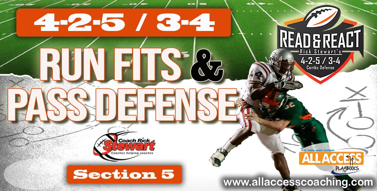 425 READ & REACT DEFENSE Run Fits and Pass Defense Manual by Rick