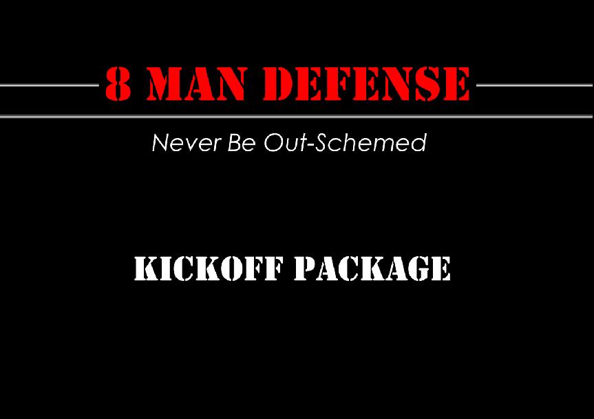 8 Man Football Kickoff Package